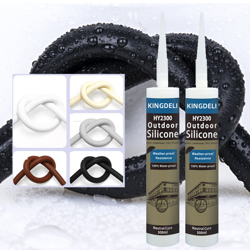 Ουδέτερη κόλλα γυαλιού σιλικόνης πορτών με το γκρίζο μαύρο άσπρο χρώμα